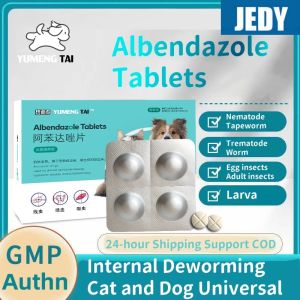 JEDY 8 Tablets/Box Pet Albendazole Dewormer Tablets for Dogs and Cats Deworming Treatment for Kitten and Puppy