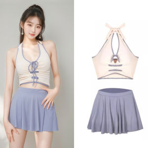 LALUNA SWIM ชุดว่ายน้ำมีกระโปรง ชุดว่ายน้ำ2ชิ้น ชุดว่ายน้ำแซ่บ มีไซส์ M-XL | น้ำหนัก 40-65 กก. Y576