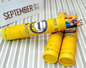 ดินสอสีไม้ โทนเย็น 12 สี ในกล่องกลม สีไม้อย่างดี กล่องสีพกพาง่าย #ส่งจากไทย