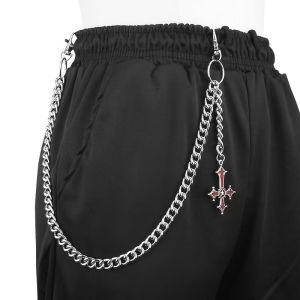 Rosy RECESS Edgy Dây chuyền Kim Loại vành đai phụ kiện cho thời trang dạo phố phong cách punk hip hop dải thắt eo cho nam giới và phụ nữ