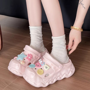 [Free Shipping] WomenS Thick-Soled Clogs New Summer Style Suitable For Outdoor Wear Non-Slip Cute Cartoon Design Versatile For Work And Casual Wear Closed-Toe Sandals