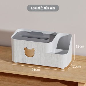 Hộp đựng khăn giấy điều khiển đồ gia dụng nhỏ hình gấu để bàn decor tiện lợi DN151