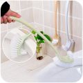 Bàn chải Chà Toilet 2 Đầu - Cọ bồn cầu toilet 2 đầu chà vệ sinh nhà tắm cán dài lông chổi mềm bằng nhựa cao cấp. 
