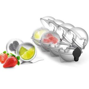 Ice ball pack of 4 บล็อคทำน้ำแข็งกลมวิสกี้ 4 ลูก ใช้ทำน้ำแข็งวิสกี้ น้ำแข็งที่เย็นยาวนานกว่าก้อนน้ำแข็งทั่วไป ด้วยการบีบอัดน้ำจนจับก้อน