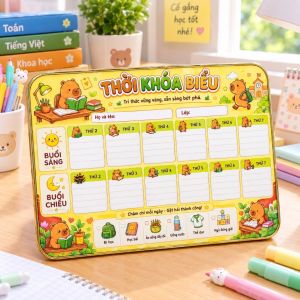 Bảng Thời Khóa Biểu Tráng Gương Mica Để Bàn Bền Đẹp Chống Nước Dễ Lau Chùi