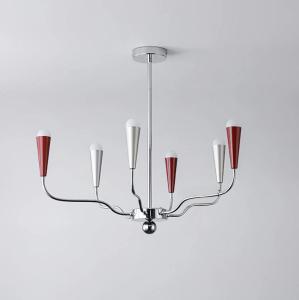 Đèn Chùm Trang Trí Nhiều Nhánh Phối Màu Retro Phong Cách Mid Century Hiện Đại