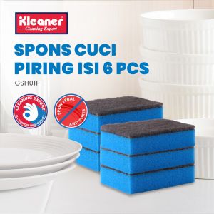 Kleaner Spons Sabut Cuci Piring 6 Pcs Anti Gores Sponge Serbaguna GSH011