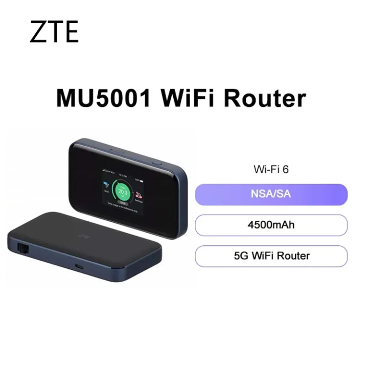 ZTE MU5001 5G Wireless WiFi Router Portable Modem Mini Outdoor Hotspot ...