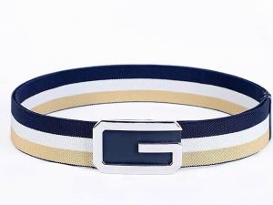 Thắt lưng golf nam nữ mặt khóa hình chữ G sáng bóng -chất liệu chun cao cấp