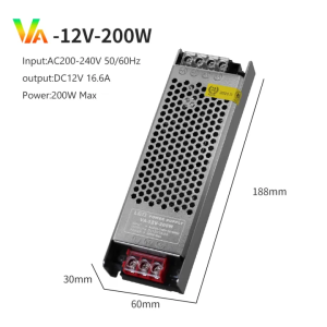 2026 New Super Durable Aluminum LED Strip Power Supply Driver 60W-400W DC12V/24V/48V for Lighting & Décor