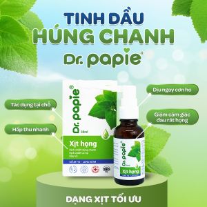 Tinh dầu húng chanh Dr.papie xịt họng cho bé hỗ trợ giảm ho rát họng tăng sức đề kháng Happy Store