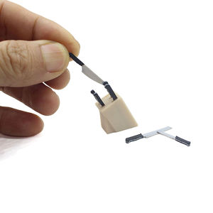 YAFEN Dollhouse Miniature Cutting Tool Mini Cutter Holder Cutting Board Model Ornament Scene Kitchen Decor Toys Dollhouse Accessories