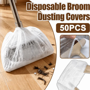100PCS Anti-Static Broom Dust Cover Sleeves Hair Disposable Lint Floor Cleaning Lint Trapping Fabric