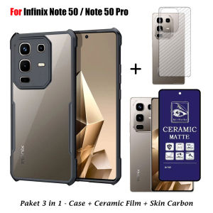 Promo Paket 3IN1 Case Fusion For Infinix Note 50 / Note 50 Pro Free Tempered Glass Layar & Garskin Carbon Belakang Handphone - FIDS STOR