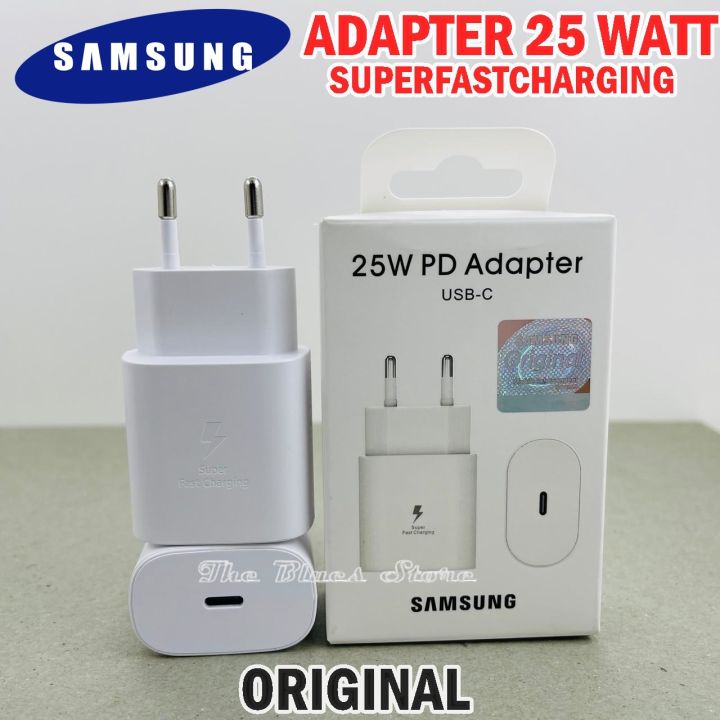 Samsung ADAPTOR Fast Charging 25 Watt USB C To C Original For Samsung Galaxy M14 4G, M15, M22, M23, M31s, M32, M33, M34 5G, M35, M51, M52 5G, M53, M54, M62, Note10, Note 10 5G, Note 10 Lite, Note 20, Note 20 5G, Note20 Ultra 5G, S21 5G , S21+ 5G , S20 FE
