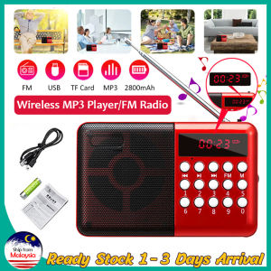Wireless FM Radio Speaker Rechargeable Digital HIFI Radio MP3 Music Player With 16 TF Card Mini Portable Outdoor Audio Speaker 收音機 音箱