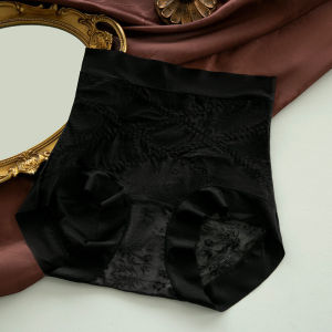 【OFFICIAL】Veimia X-Bandage High-waisted Tummy Control Panties 10A Antibacterial Mulberry Silk Extra-long Crotch Panties Thin Seamless Plus-size Briefs Lace Womens Panties