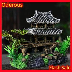 Oderous Simulation Decoration Fish Tank Ornament Ornament Resin Aquarium Ornament Fish Tank Landscape House Model Aquarium Ornament