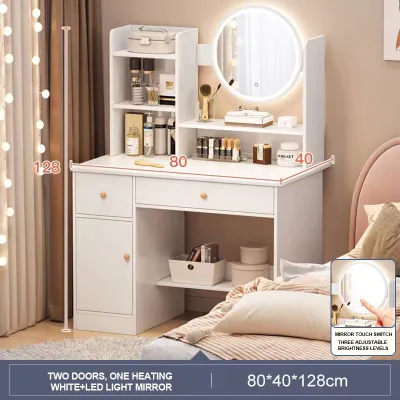 SimHome Dressing Table with LED Light Vanity Mirror Vanity Table With Mirror Dedroom Table