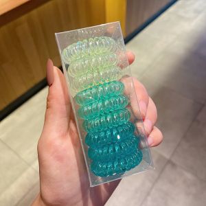 Dây Buộc Tóc Da Cao Su Không Đường May Phong Cách Hàn Quốc Cho Nữ Mã