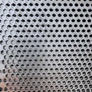 plat besi/ram grill speaker lobang hexa 6mm 50 x 50 cm