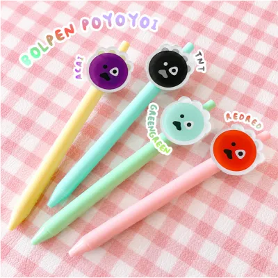 [MIN ORDER 2 PCS] Bolpen Poyoyoi Col2tis Ball Acai TNT Redred Lucu Sekolah Alat tulis Pulpen Karakter