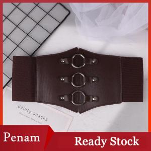 [PAM] Fashionable Gothic Corset Belt Triple Buckle With Black Studs Elastic Waspie Waistband For Punk Women Perfect For Coats
