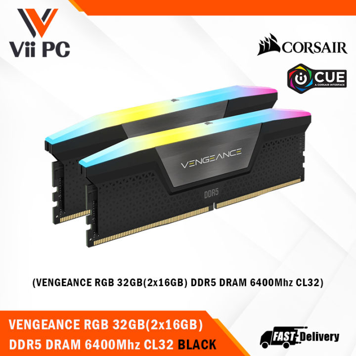 CORSAIR VENGEANCE RGB 32GB(2x16GB)/64GB(2x32GB) DDR5 DRAM 6400Mhz CL32 ...