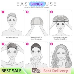 SHNGki 2 Pieces Pack Wig Cap Hair Net For Weave Hairnets Wig Nets Stretch Mesh Cap For Making Wigs Free Size Wig Accessories Tools