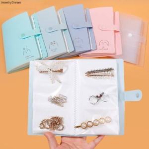 120 Grids Portable Jewelry Storage Bag Earring Necklace Bracelet Sealed Bag Booklet Anti-oxidation Transparent PVC Jewelry Display Holder