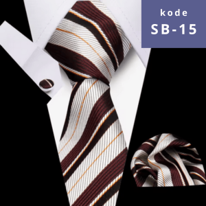 Dasi Set Cufflink Saputangan Jas Premium Dasi Motif Kerja Kantor