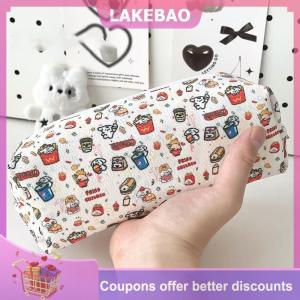 【LAKEBAO】 Dễ thương Burger Dog in bút chì trường hợp công suất lớn lưu trữ di động Túi văn phòng phẩm trang điểm Túi Quà Tặng