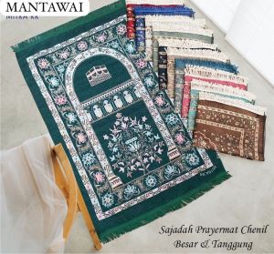 Promo Sajadah Cenil Rumbai Tambang Motif Turki Ukuran Besar Bisa COD