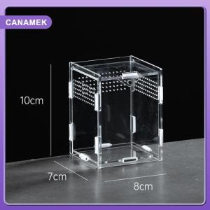 【CANAMEK】 Acrylic Transparent Reptile Breeding Box Terrarium Habitat Insect Spider Lizard Scorpion Feeding Cage Arboreal Enclosure Case