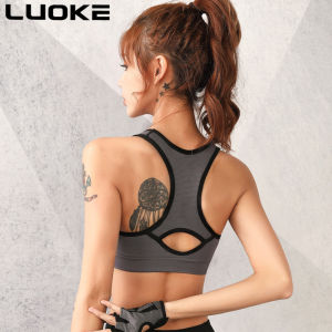 LUOKEชุดชั้นในขนาดใหญ่สามารถสวมใส่ได้ถึง90กก.ผู้หญิงLady FashionShockproof Anti-Saggingเบาะการวิ่งการฝึกโยคะฟิตเนสออกกำลังกายยิมบราทรงสปอร์ต
