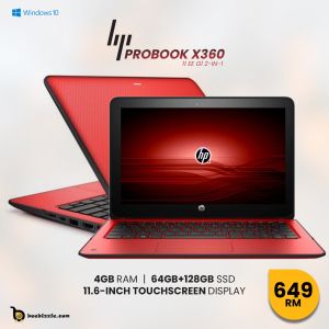HP Probook x360 11-G1 EE 12" 2-in-1 HD Touch-Screen Business Education Laptop128gb+64gb ssd 4GB RAM Type-C HDMI Bluetooth Windows 10