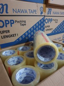 Bisa COD!!! Lakban NAWA TAPE/OCIN TAPE bening coklat 48x100 yard  Murah Berkualitas Isi 6 pcs