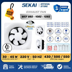 SEKAI  Exhaust Fan Dinding Kipas Angin Hexos Tembok 6 Inch / 8 Inch / 10 Inch / 12 Inch - WEF 691 / WEF 890 / WEF 1090 / WEF 1290 / WEF 882 / WEF 1082 / 1282