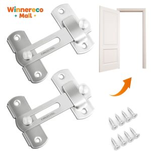 16 Pieces Gate Locking Bolts Anti-Theft Door Latches for Barn Doors Window Cabinets Home Safety Hardware