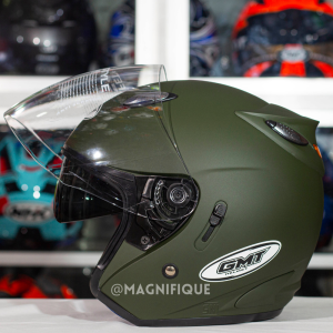 Helm Half Face GMT Original Double Visor Helm Motor SNI Murah Helmet Pria Wanita Dewasa