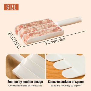 3Rows Non-Stick Meatball Maker Set  Fish Beaf Meat Making Balls Mold Practical  Meat Scoop Kitchen Cooking Accessories