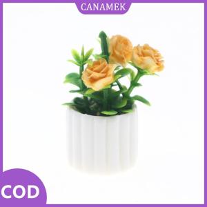 CANAMEK✨ Nhà búp bê màu xanh lá cây trong chậu cây mô phỏng thu nhỏ cho vi cảnh quan tự làm trang trí văn phòng nhà
