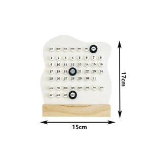 Desk Calendar Ornament with Circle Fashion Minimalist Circular Ring Mark Desk Calendar Creative Perpetual Table Calendar Office Desktop Decoration