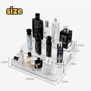 Transparent Multi-layer Cosmetic Display Rack Acrylic Ladder Skin Care Perfume Desktop Organizer