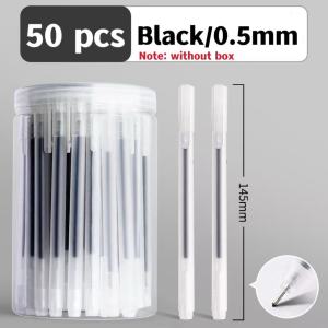 100 Pcs 0.5mm Gel Pen + Ballpen Box - School Supplies & Office Supplies Bulk - Premium Carbon Pen & Sign Pen - Quick Dry Smooth Writing