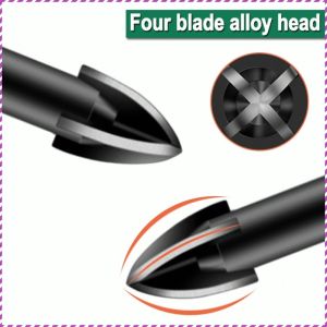 Glass Drill Hexagonal Shank Multifunction Wood Drill Durable High Efficiency Cross Corrosion Resistance