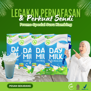 Susu Kambing Etawa Daymilk Original 4 Box Termurah Bantu Atasi Masalah Sendi dan Pernafasan