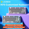 Aula leobog 75% bàn phím tùy chỉnh 81 phím trao đổi nóng Type-C Bàn phím cơ có dây đèn nền RGB Bàn phím chơi game (hi75). 