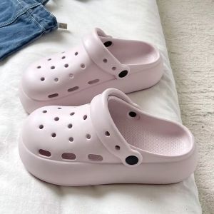 [Free Shipping] WomenS Thick-Soled Clog Sandals 2025 Summer Closed-Toe Cute Cartoon Outdoor Beach Slip-On Slippers