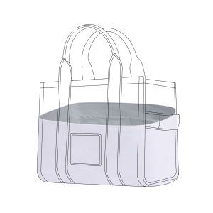 DGAZ Purse Organizer Fits for Marc Jacobs The Tote Bag DuPont Paper Insert Portable Cosmetic Inside Bag